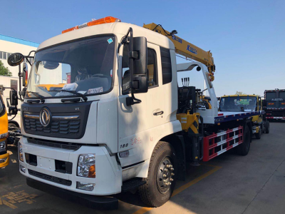 東風天錦平板帶吊清障車